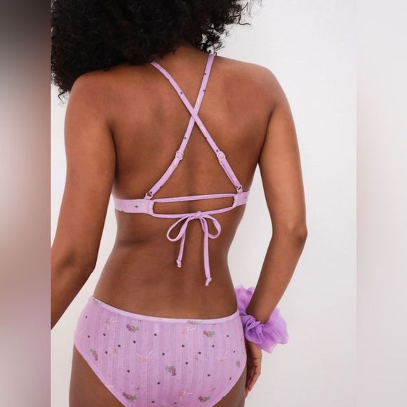 ‼️LAST SET AVAILABLE‼️FOR ♥️ & 🍋 POINTELLE BRALETTE & PANTY SLEEP SET SEXY CUTE - Picture 5 of 6